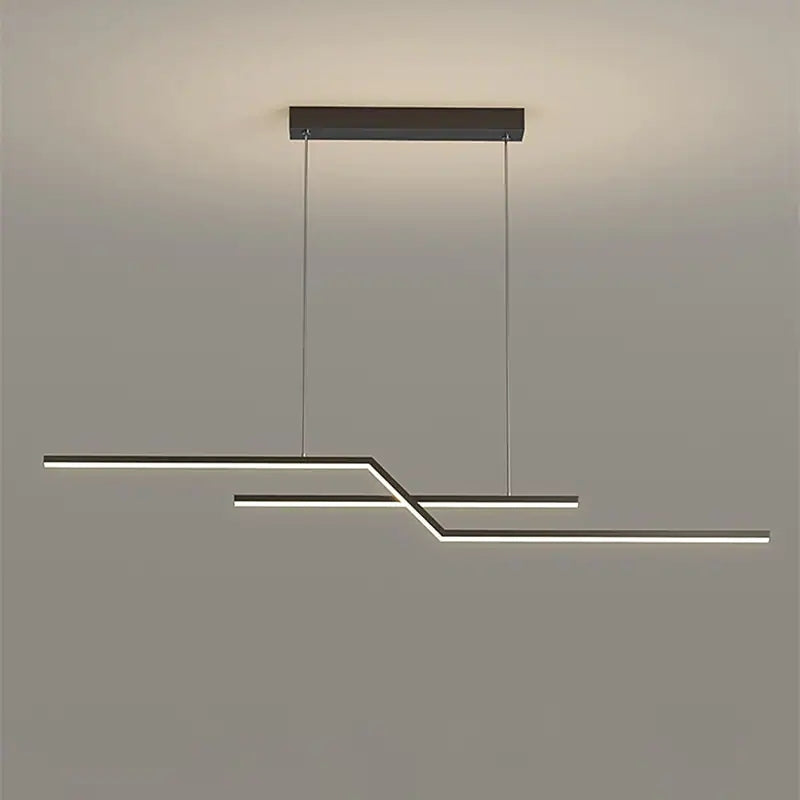 Louise Modern Minimalistische Parallel Gefaltete Lineare LED Pendelleuchte Wohn/Schlaf/EsszimmerSchwarz/Gold Dimmbar