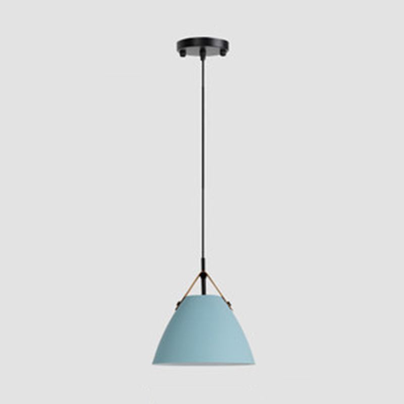 Morandi Modern LED Pendelleuchte Schwarz/Grau/Weiß/Rosa/Blau/Grün Wohn/Schlafzimmer Metall ∅26CM