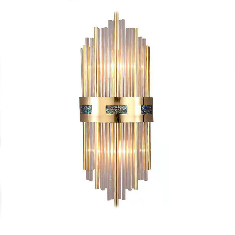 Crystal Kristall LED Wandleuchte Gold, Wohnzimmer/Schlafzimmer,Metall/Acryl