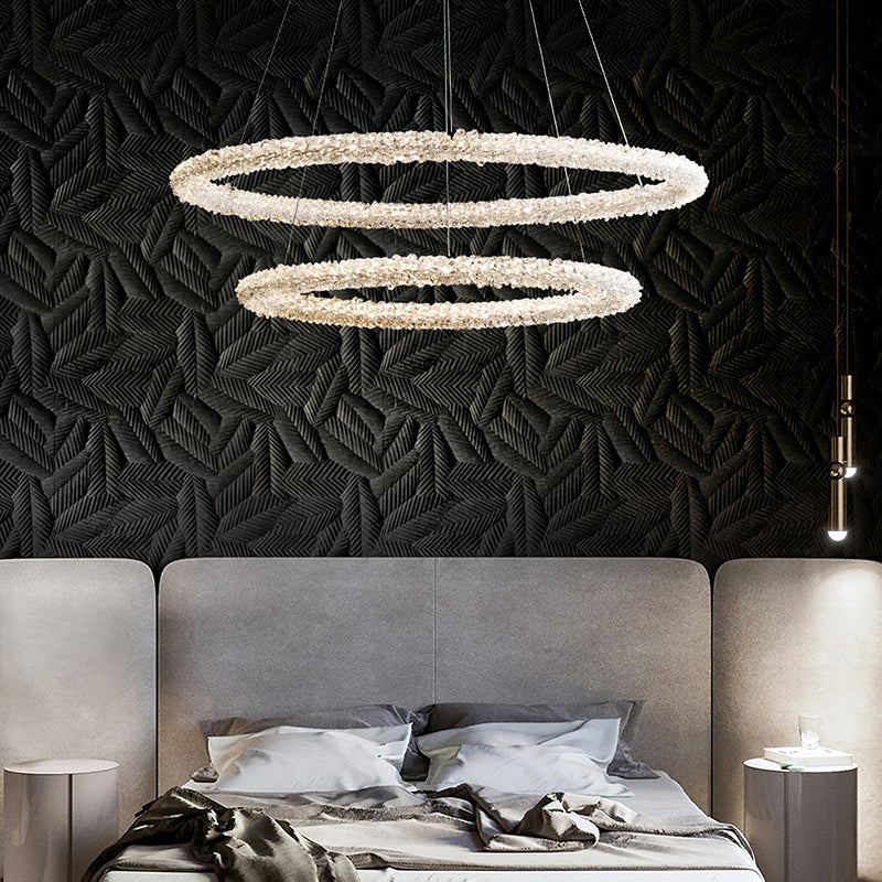 Kristy Design LED Kronleuchter Schlaf/Wohnzimmer Metall/Kristall