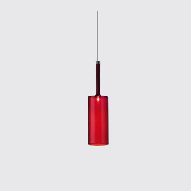 Hailie Modern Zylinder LED Pendelleuchte Klar/Rot/Orange/Grau Esstisch Glas