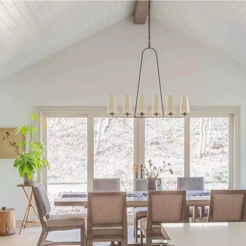 Alessio Design LED Metall Kronleuchter für Wohnzimmer, Küche Schwarz