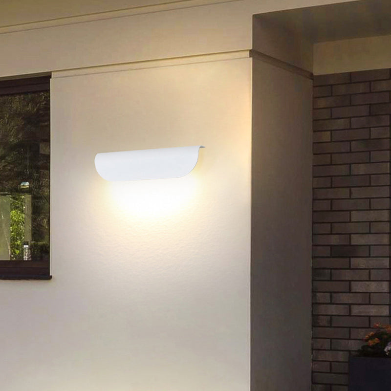 Orr Modern LED Wandleuchte Außen/Innen Weiß/Schwarz Garten/Flur