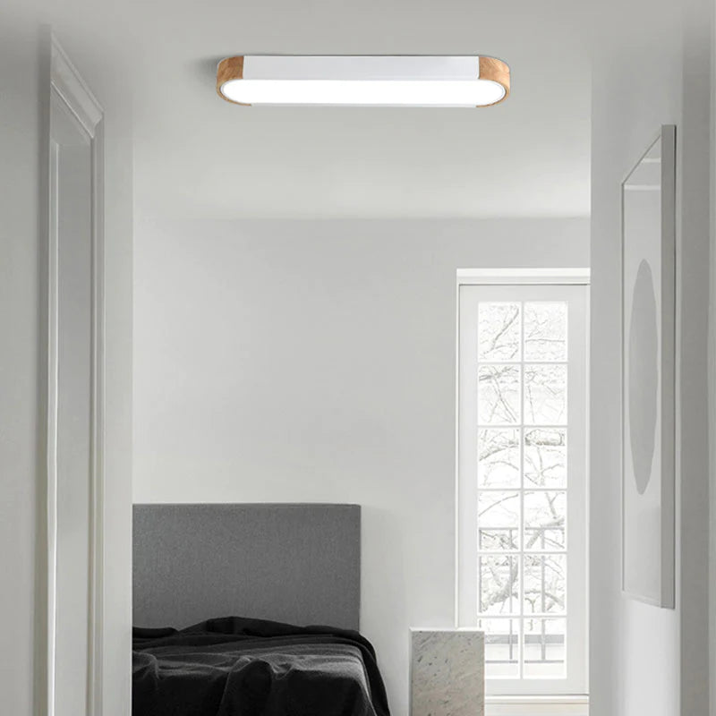 Morandi Modern LED Deckenleuchte, Ring, 3 Farben,  Holz/Acryl, Wohnzimmer