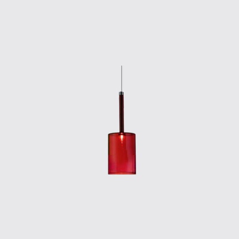 Hailie Modern Zylinder LED Pendelleuchte Klar/Rot/Orange/Grau Esstisch Glas