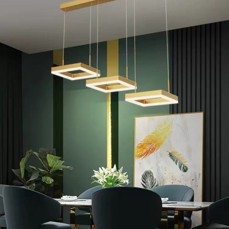 Avi Moderne LED Pendelleuchte Gold Schlafzimmer/Arbeitszimmer