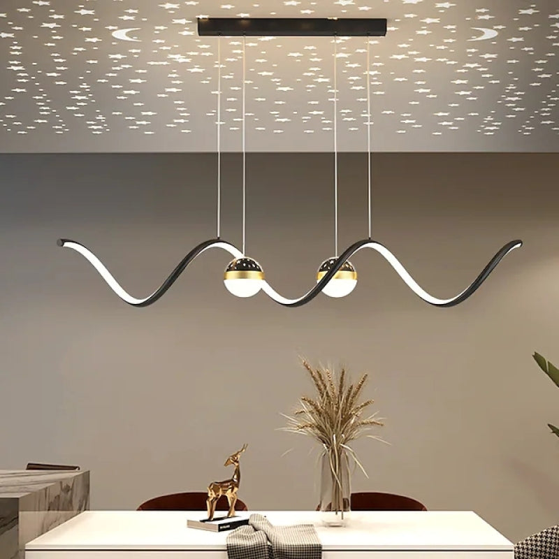 Madina Moderne LED Pendelleuchte Stern-Design Esszimmer Metall/Acryl