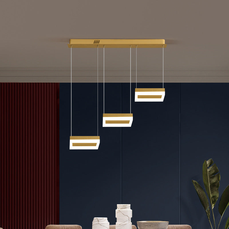 Avi Moderne LED Pendelleuchte Gold Schlafzimmer/Arbeitszimmer