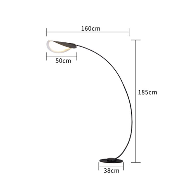 Edge Modern Linear Schale LED Stehlampe Schwarz Esstisch/Schlaf/Wohnzimmer Metall