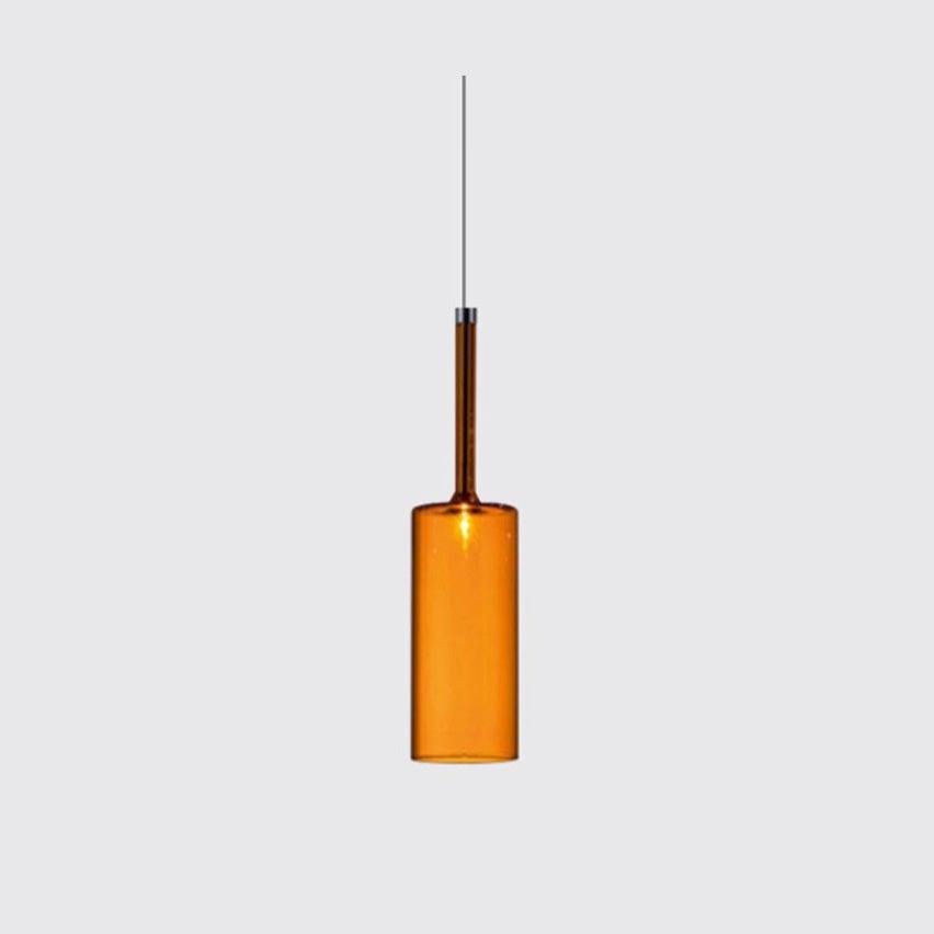 Hailie Modern Zylinder LED Pendelleuchte Klar/Rot/Orange/Grau Esstisch Glas