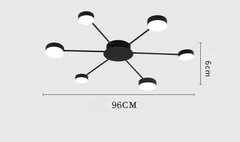 Modern LED Pendelleuchte, Metall, Schwarz&Weiß, Schlafzimmer/Wohnzimmer