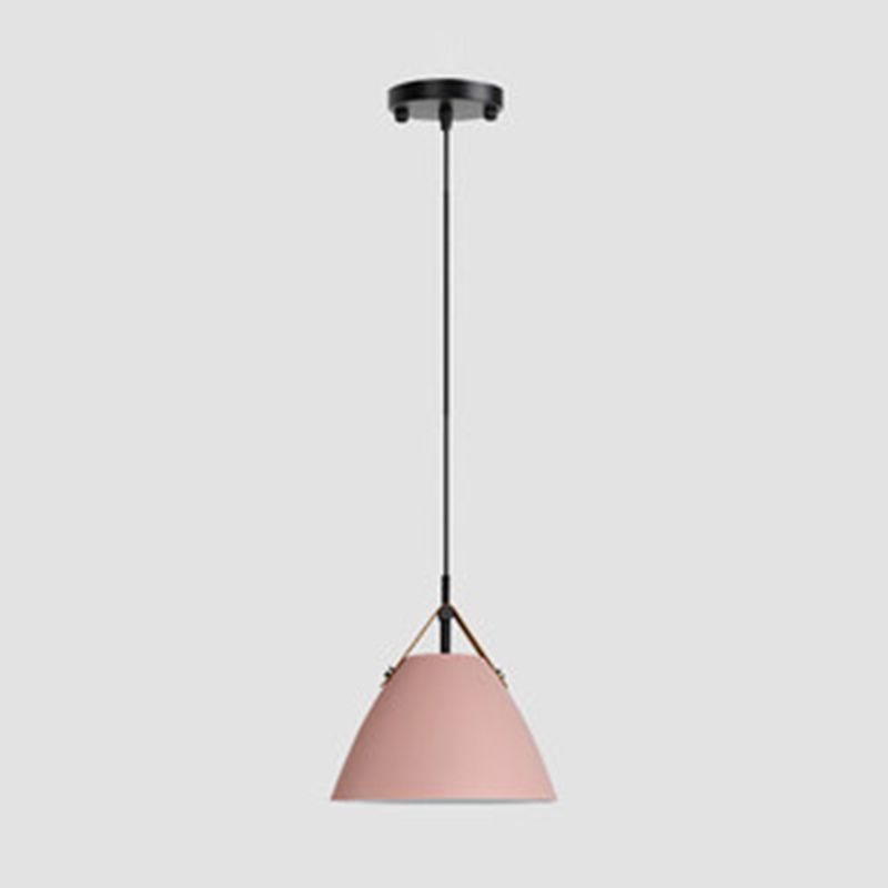 Morandi Modern LED Pendelleuchte Schwarz/Grau/Weiß/Rosa/Blau/Grün Wohn/Schlafzimmer Metall ∅26CM