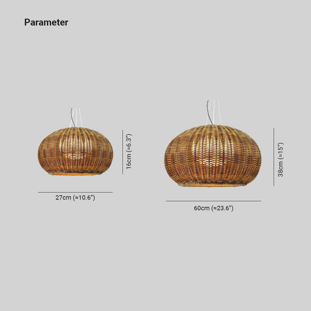 Ritta Design LED Außenpendelleuchte Garten/Terrasse/Flur Bambus