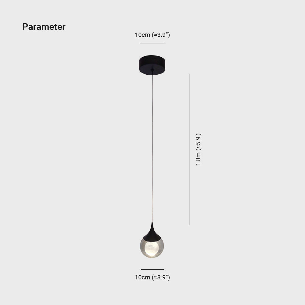 Elif Modern LED Pendelleuchte Schwarz Schlafzimmer/Arbeitszimmer