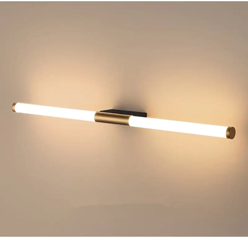 Leigh Einfache moderne Linear LED Wandleuchte Weiß-Gold Schlafzimmer Metall