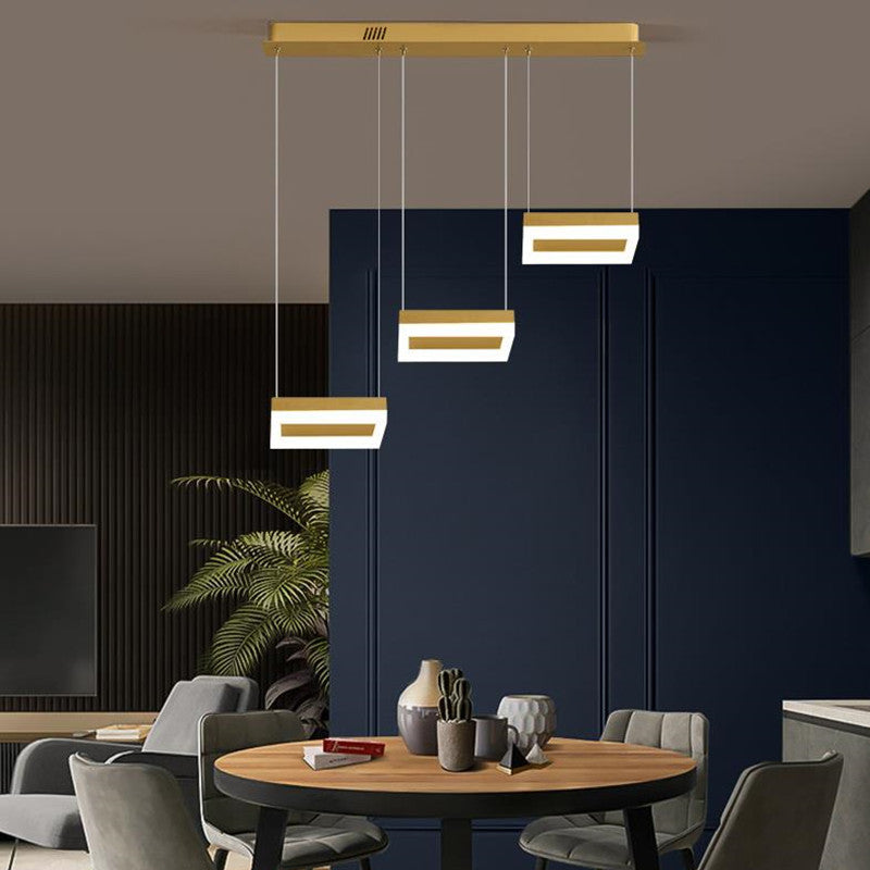 Avi Moderne LED Pendelleuchte Gold Schlafzimmer/Arbeitszimmer