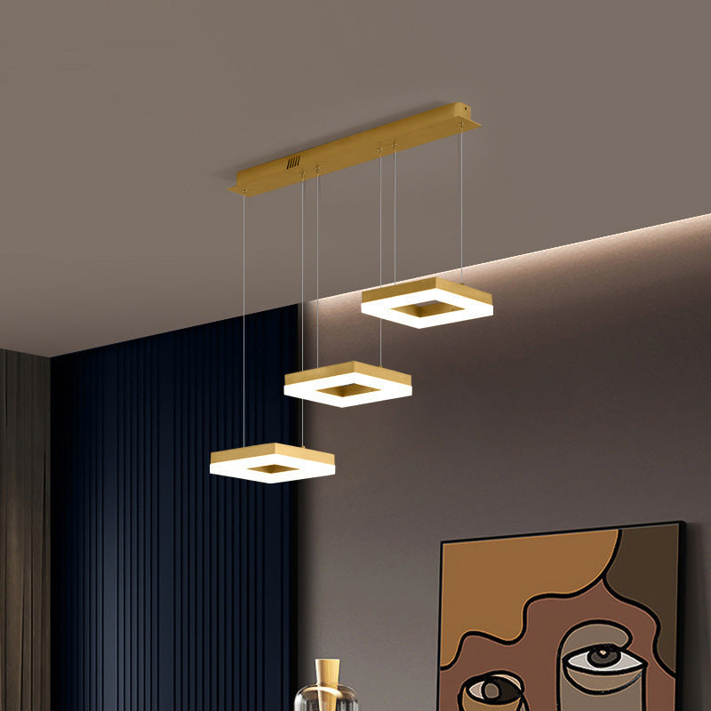 Avi Moderne LED Pendelleuchte Gold Schlafzimmer/Arbeitszimmer