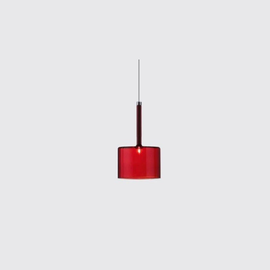 Hailie Modern Zylinder LED Pendelleuchte Klar/Rot/Orange/Grau Esstisch Glas