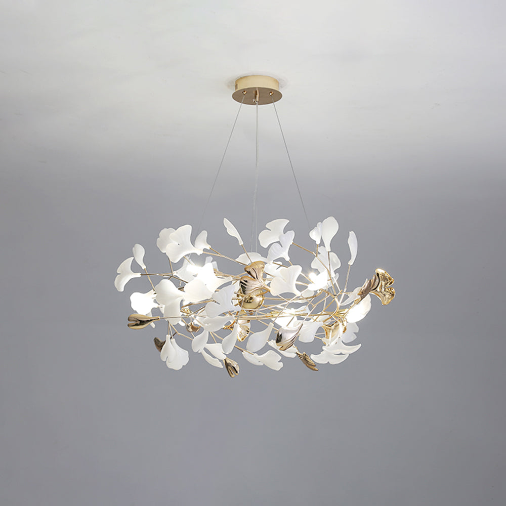Olivia Modern LED Pendelleuchte Gold Schlaf/Wohnzimmer Metall&Silikon