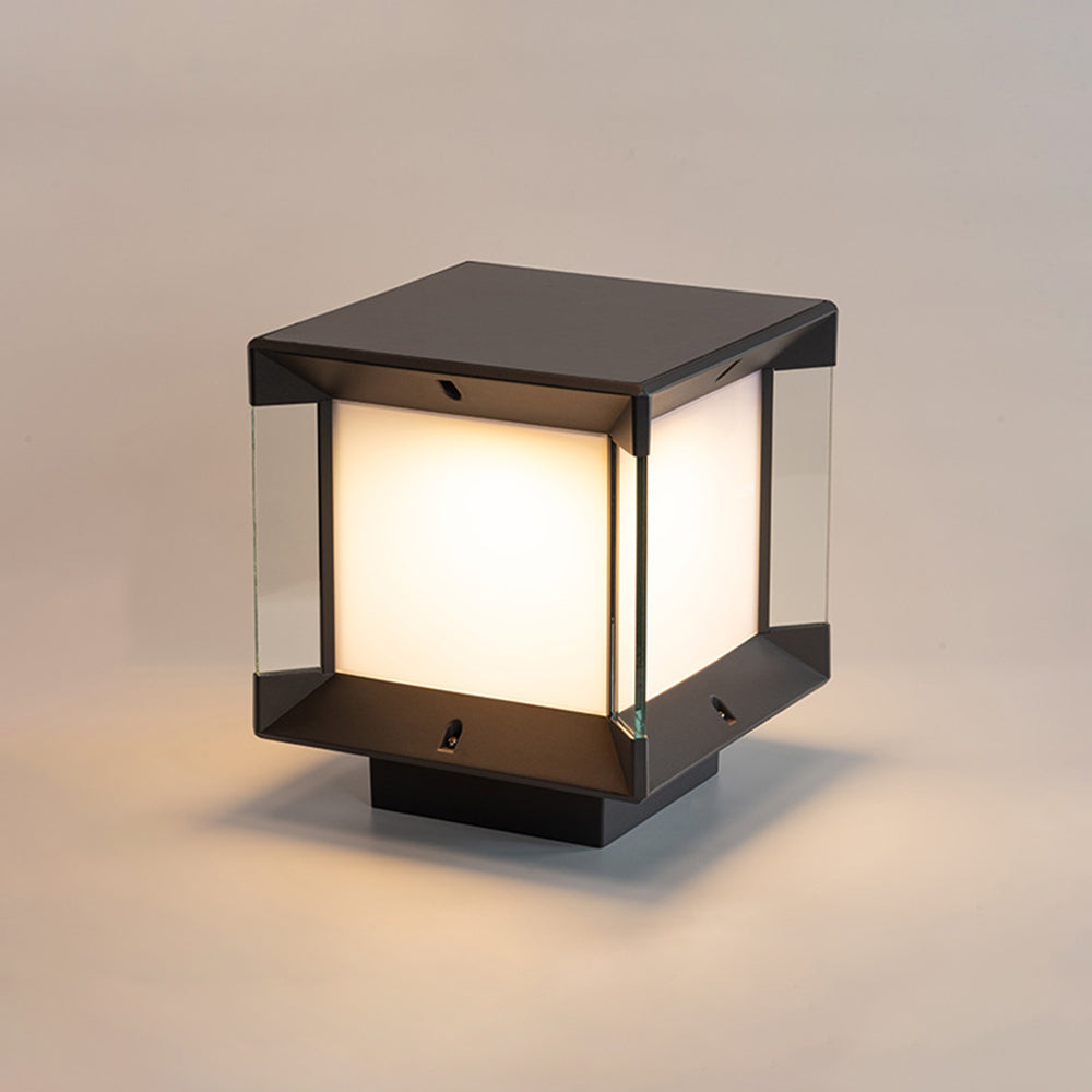 Riley Modern Minimalistisch LED Außenleuchte Schwarz/Gold Metall&Glas Solar