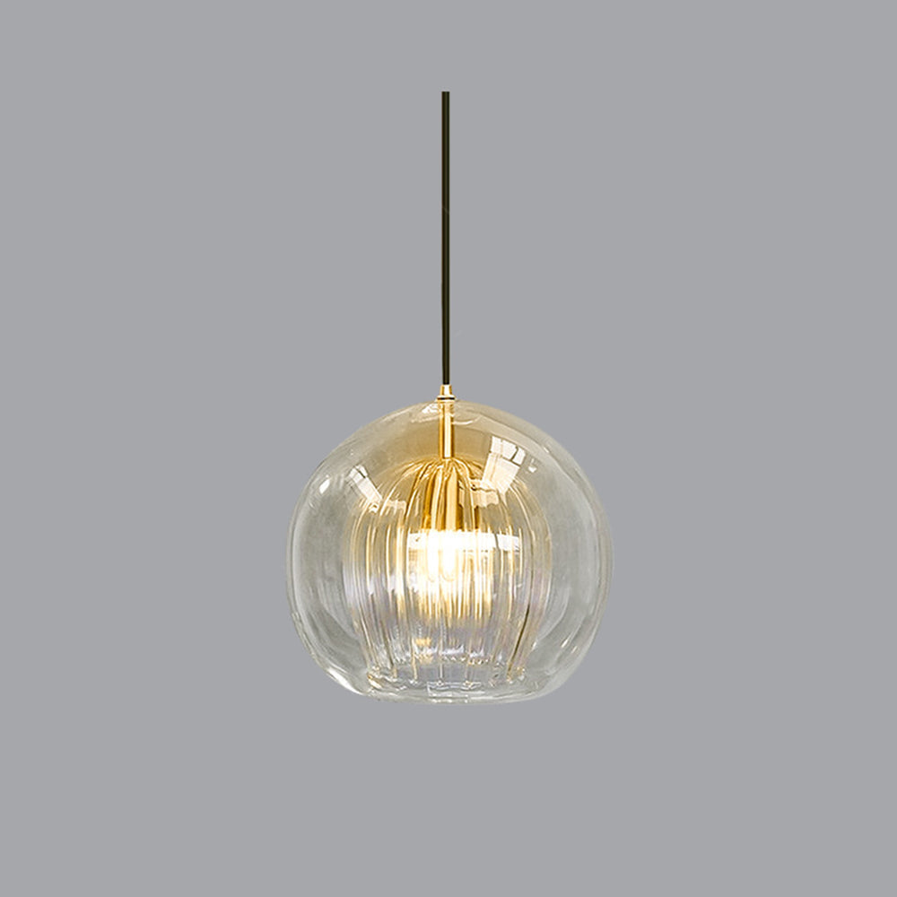Hailie Modern LED Pendelleuchte Klar/Bernstein Esstisch/Wohnzimmer Metall&Glas